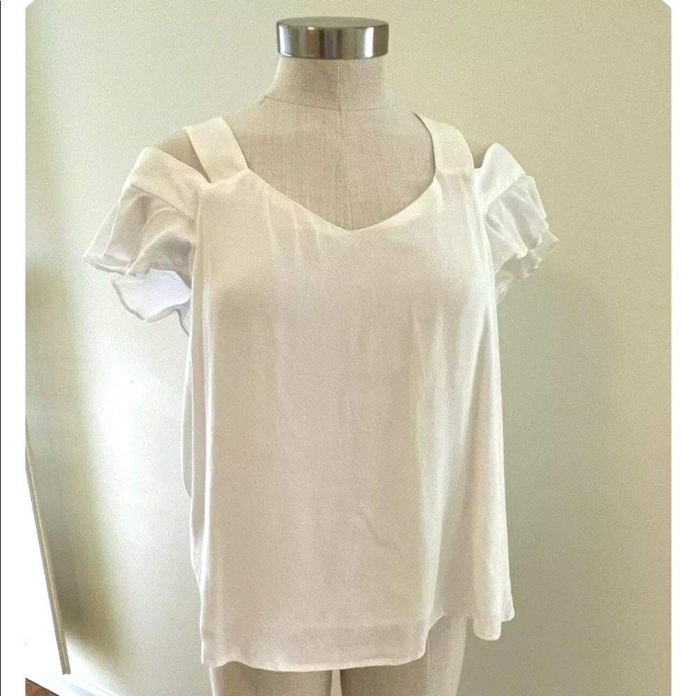 Sanctuary ladies cold shoulder blouse- size small